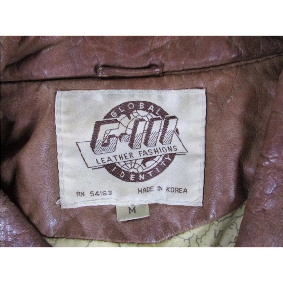 Vintage GIII Brown Leather Bomber Jacket - Picture 4 of 9